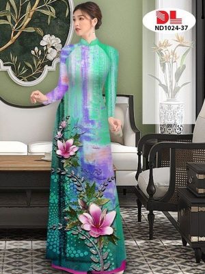 Vải Áo Dài Hoa In 3D AD ND1024 25